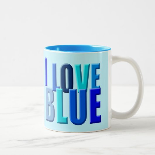 I love blue ツートーンマグカップ (右)