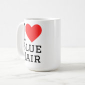 I love blue hair コーヒーマグカップ (正面左)