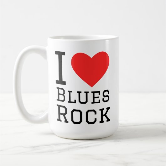 I love blues rock コーヒーマグカップ (左)