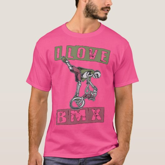 I Love Bmx おもしろい Tシャツ (正面)