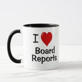 I Love Board Reports おもしろい Accountant Life引用文 マグカップ