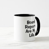 I Love Board Reports おもしろい Accountant Life引用文 マグカップ (正面右)