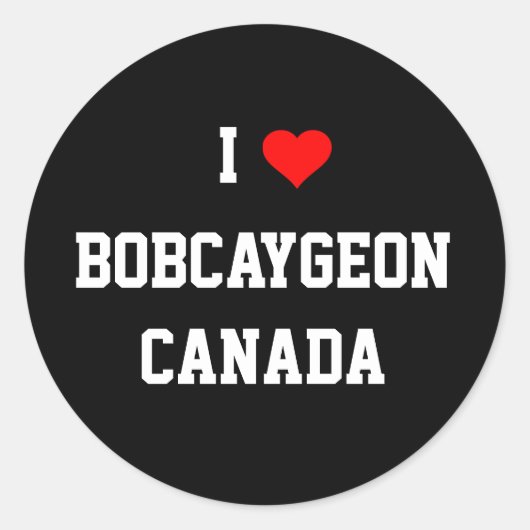 I Love Bobcaygeon, Canada ラウンドシール (正面)