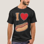 I love bockwurst with mustard tシャツ (正面)