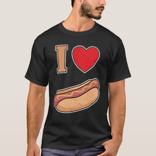 I love bockwurst with mustard tシャツ (正面)