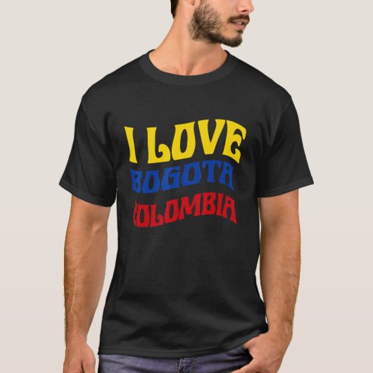I Love Bogota Colombia Flag Map Colombian Pride Ca Tシャツ (正面)