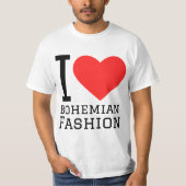 I love bohemian fashion  tシャツ (正面)