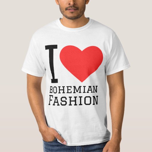 I love bohemian fashion  tシャツ (正面)