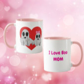 I Love Boo Mom- Pink マグカップ