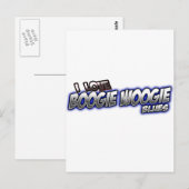 I Love Boogie Woogie BLUES music ポストカード (正面/裏面)