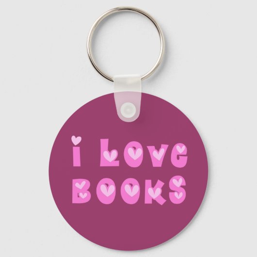 I Love Books Keychain キーホルダー (正面)