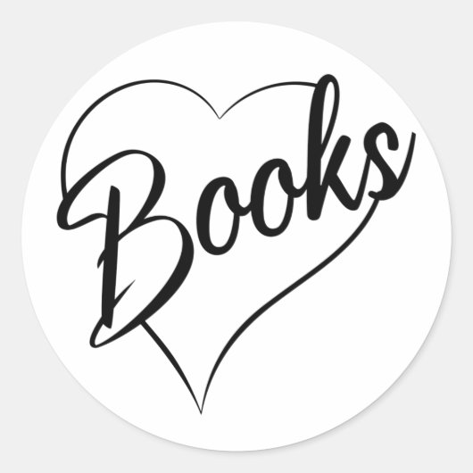 I Love Books's Book 読 Lover Reader Librarian ラウンドシール (正面)