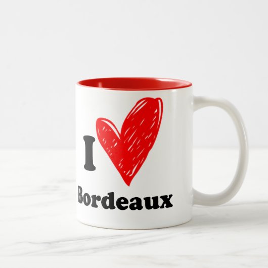 I love Bordeaux ツートーンマグカップ (右)