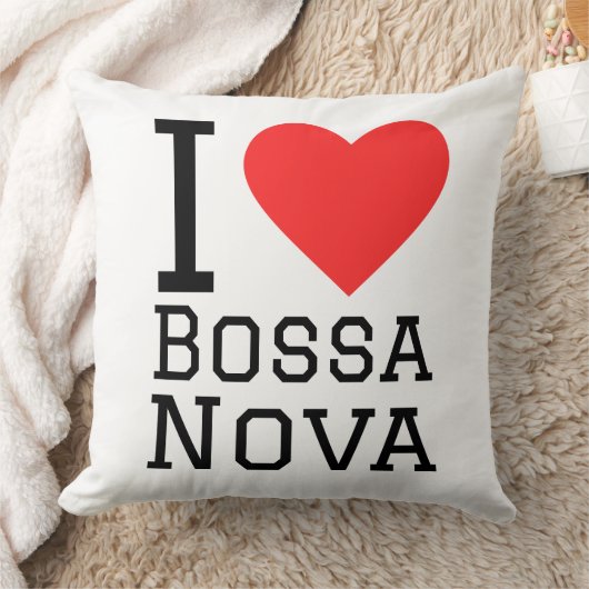 I love Bossa nova square sticker クッション (ブランケット)