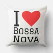 I love Bossa nova square sticker クッション (正面)