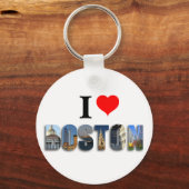 I Love Boston Massachusetts Travel City Photos キーホルダー (裏面)