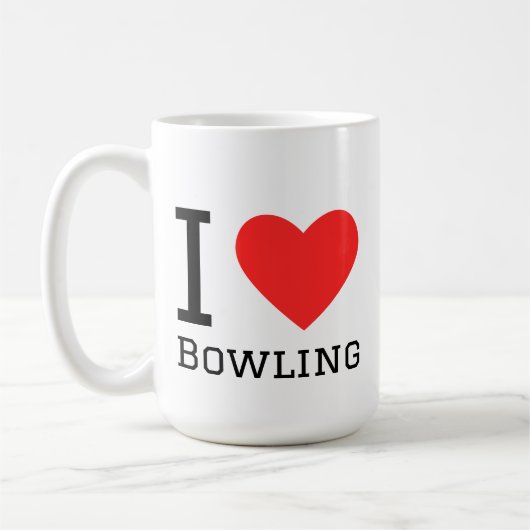 I love bowling コーヒーマグカップ (左)