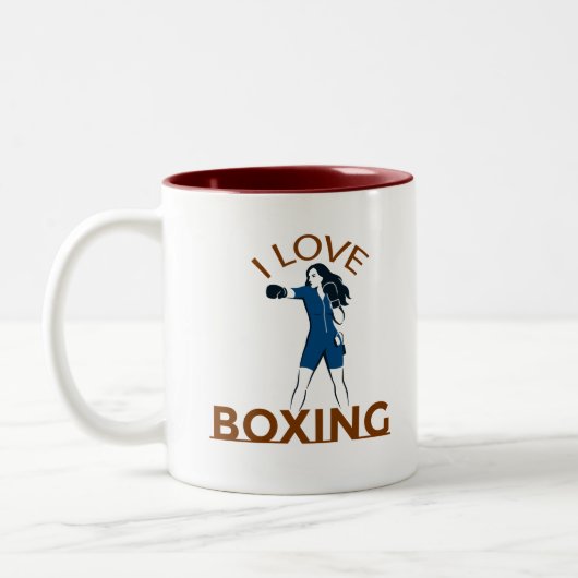 I Love Boxing  ツートーンマグカップ (左)