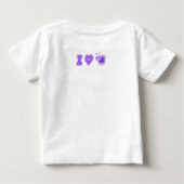 "I Love Boys"乳児Tee in Wht Tee/Purple ベビーTシャツ (裏面)