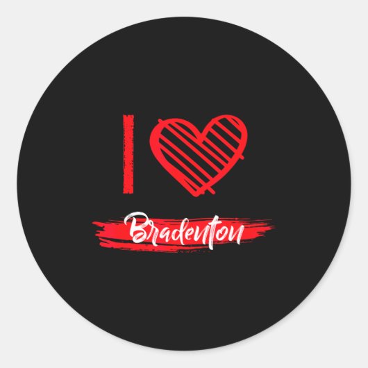 I Love Bradenton I Heart Bradenton  ラウンドシール (正面)