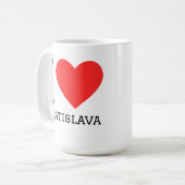 I love Bratislava  コーヒーマグカップ (正面左)