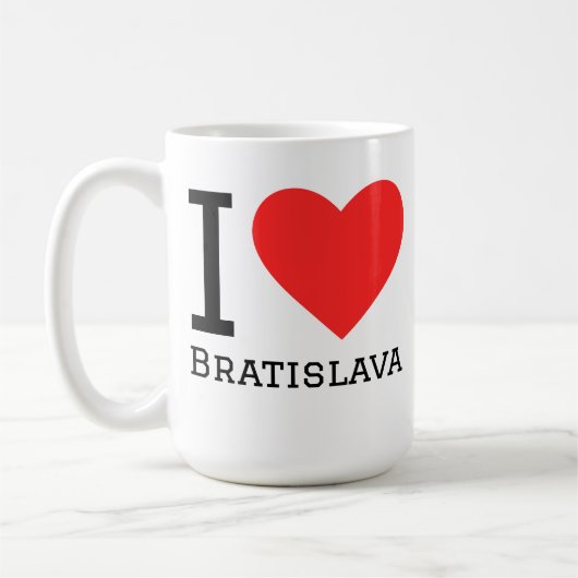I love Bratislava  コーヒーマグカップ (左)