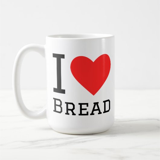 I love bread square sticker コーヒーマグカップ (左)