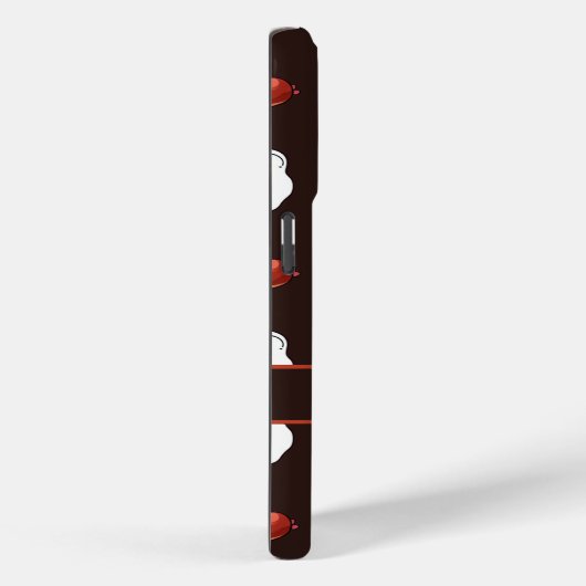 I love breakfast, Food pattern in black Case-Mate iPhoneケース (裏面 / 右)