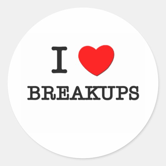 I Love Breakups ラウンドシール (正面)