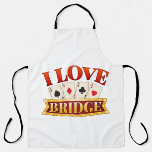 I Love Bridge Card Game Player エプロン