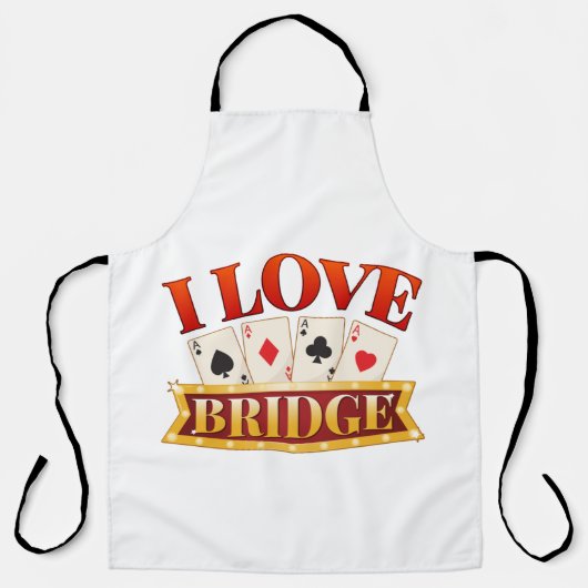 I Love Bridge Card Game Player エプロン (正面)