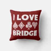 I Love Bridge Card Game Player クッション (裏面)