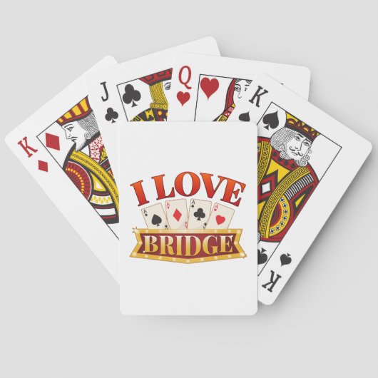 I Love Bridge Card Game Player トランプ (裏面)