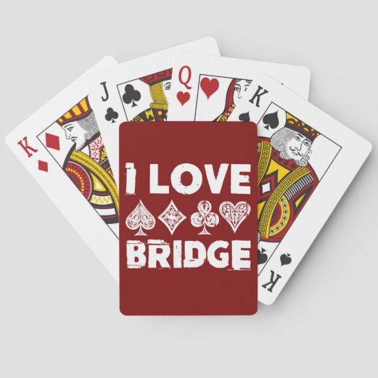 I Love Bridge Card Game Player トランプ (裏面)