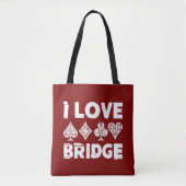 I Love Bridge Card Game Player トートバッグ (正面)