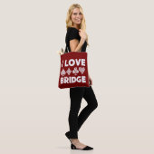 I Love Bridge Card Game Player トートバッグ (モデル)