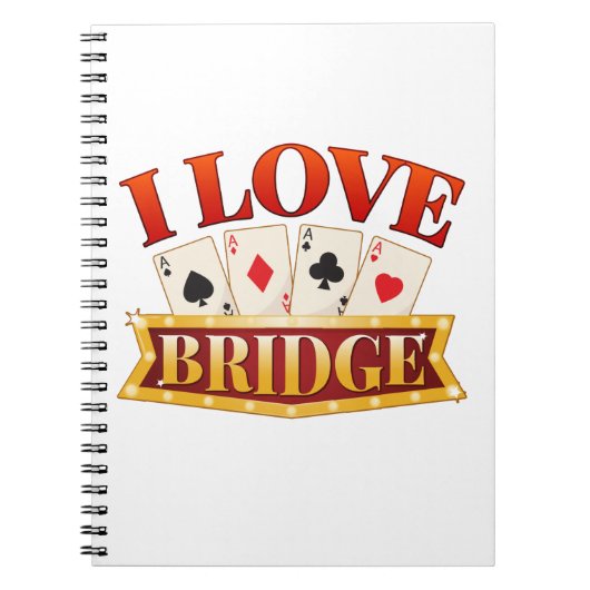 I Love Bridge Card Game Player ノートブック (正面)