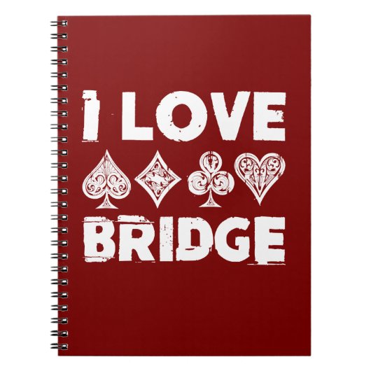 I Love Bridge Card Game Player ノートブック (正面)