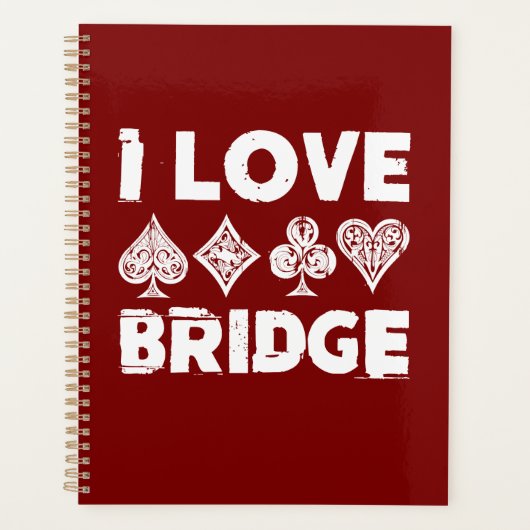 I Love Bridge Card Game Player プランナー手帳 (正面)