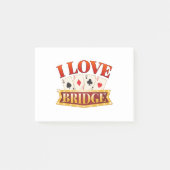 I Love Bridge Card Game Player ポストイット (正面)