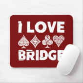 I Love Bridge Card Game Player マウスパッド (マウス)