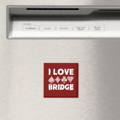 I Love Bridge Card Game Player マグネット (インサイチュ (食洗機))
