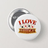 I Love Bridge Card Game Player 缶バッジ (正面&裏面)