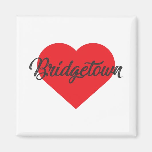 I Love Bridgetown - Barbados マグネット (正面)