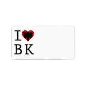 I Love Brooklyn, BK New York ラベル (正面)