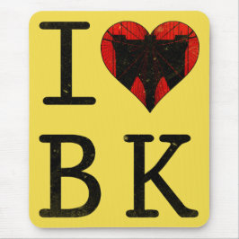 I Love Brooklyn, BK New York Mouse mat マウスパッド