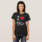 I love Brownies ブラウニー大好き Japanese calligraphy Brow Tシャツ (正面フル)