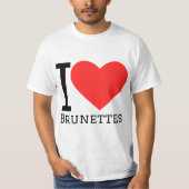 I love brunettes tシャツ (正面)