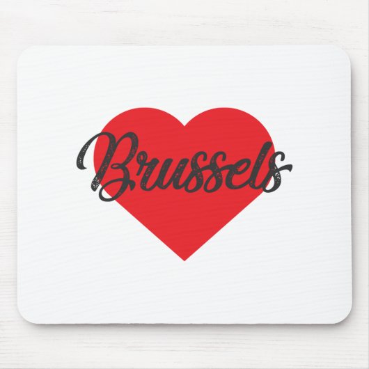 I Love Brussels – ベルギー マウスパッド (正面)