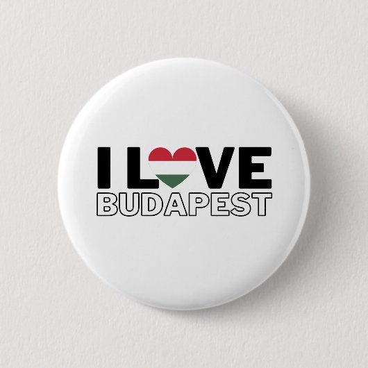 I LOVE BUDAPEST - For real Budapesters! 缶バッジ (正面)